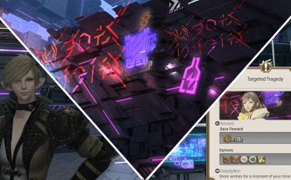 FFXIV Dawntrail Shae Neon Stein Bar Quest 7.3
